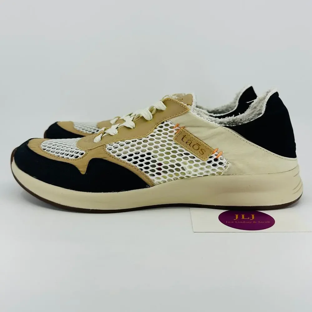 Taos Women's Direction Drop Heel Comfort Sneakers Black/Taupe Multi Size 10